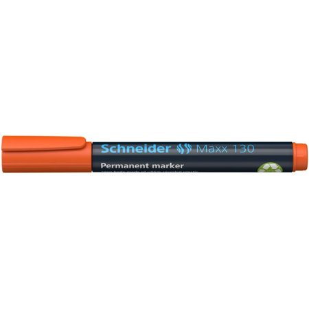 Permanentný popisovač, 1-3 mm, kužeľový hrot, SCHNEIDER "Maxx 130", oranžový