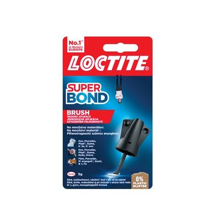 Sekundové lepidlo, so štetcom, 5 g, HENKEL "Loctite Super Bond"