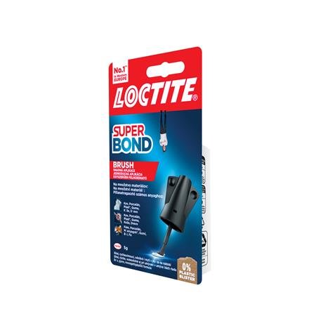 Sekundové lepidlo, so štetcom, 5 g, HENKEL "Loctite Super Bond"