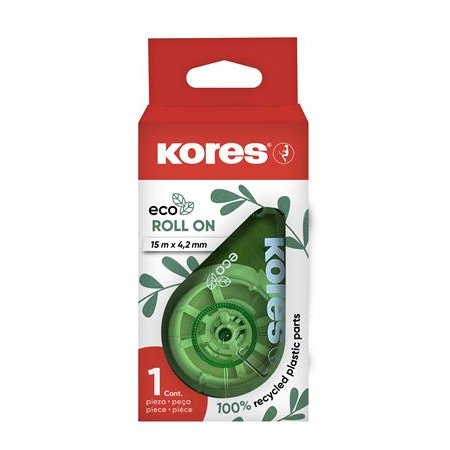 Korekčný roller, 4,2 mm x 15 m, KORES "ECO Roll On", zelená