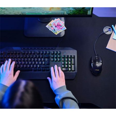 Myš, drôtová, optická, gaming, LED, TRUST "GXT109 Felox", čierna