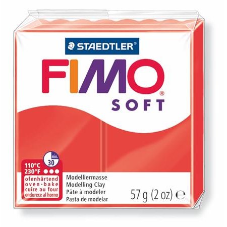 Modelovacia hmota, 57 g, polymérová, FIMO "Soft", indiánska červená