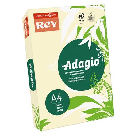 Kopírovací papier, farebný, A4, 80 g, REY "Adagio", pastelová, slonovina