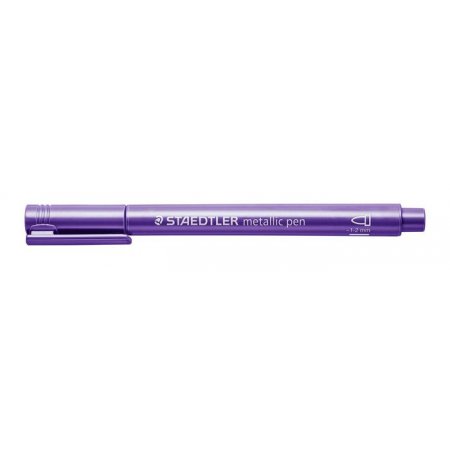 Dekoračný popisovač, 1-2 mm, kužeľový hrot, STAEDTLER "8323", metalická fialová