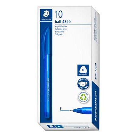 Guľôčkové pero, 0,3 mm, s vrchnákom, STAEDTLER "Ball", modré