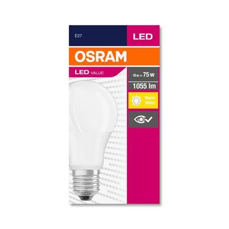 LED žiarovka, E27, guľa, A60, 10W, 1055 lm, 2700K (MF), OSRAM "Value"