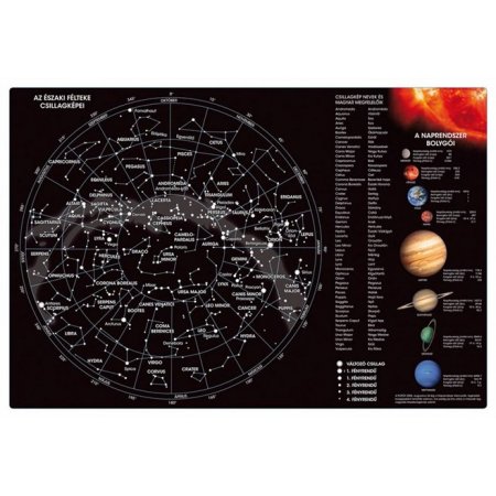 Podložka na stôl, obojstranná, STIEFEL "Hviezdy a planéty -  Csillagok, csillagképek, bolygók" - výrobok v MJ