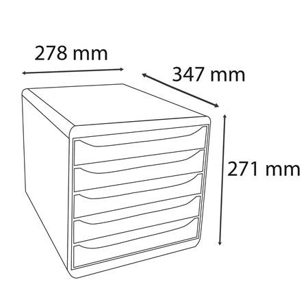 Box na dokumenty, plast, 5 zásuviek, EXACOMPTA "Big-Box Plus Blackoffice Iderama"