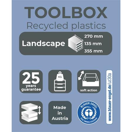 Box na dokumenty, plast, 3 zásuvky, EXACOMPTA "Iderama® "Toolbox", čierny